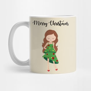 I am a Christmas Girl - Christmas tree inspired Mug